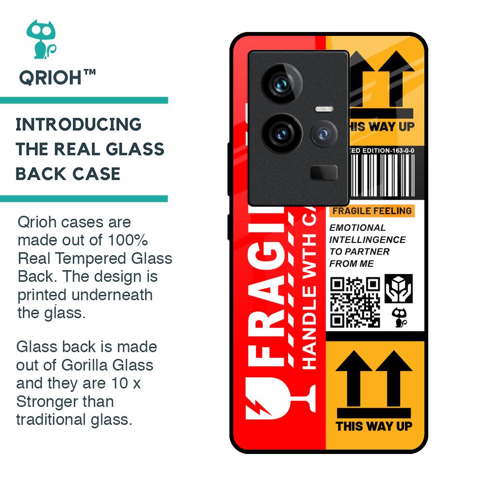 Handle With Care Glass Case for iQOO 11