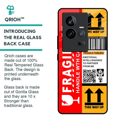 Handle With Care Glass Case for iQOO 11