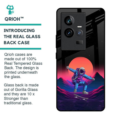 Retro Astronaut Glass Case for iQOO 11