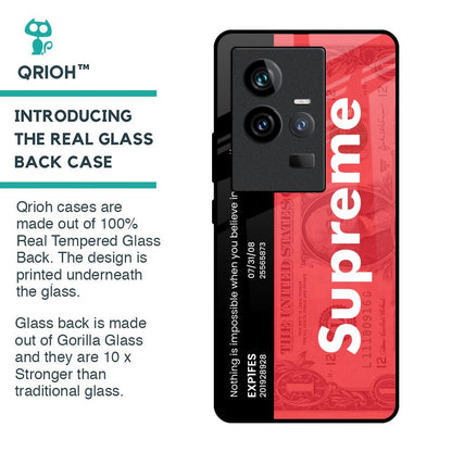 Supreme Ticket Glass Case for iQOO 11