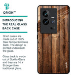Timber Printed Glass Case for iQOO 11