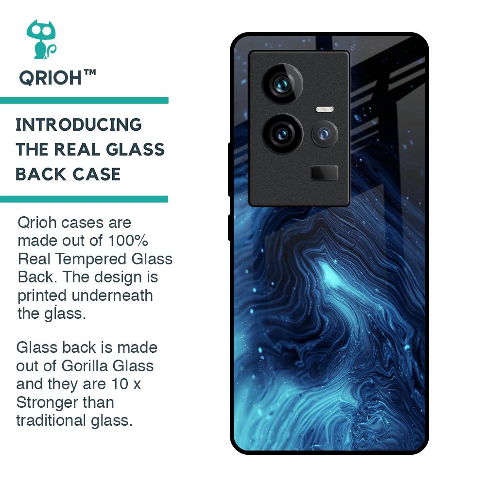 Dazzling Ocean Gradient Glass Case For iQOO 11