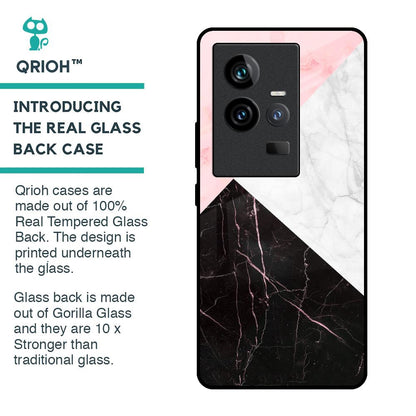 Marble Collage Art Glass Case For iQOO 11