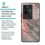 Pink And Grey Marble Glass Case For iQOO 11