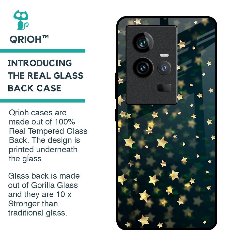 Dazzling Stars Glass Case For iQOO 11