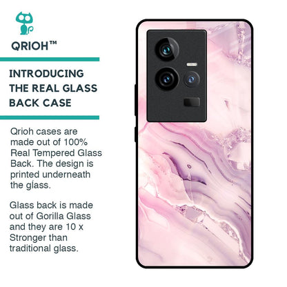 Diamond Pink Gradient Glass Case For iQOO 11