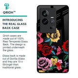 Floral Decorative Glass Case For iQOO 11