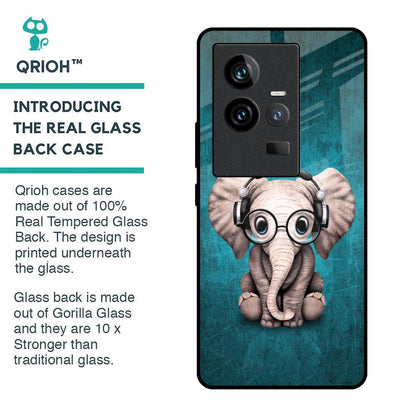 Adorable Baby Elephant Glass Case For iQOO 11