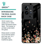 Floating Floral Print Glass Case for iQOO 11