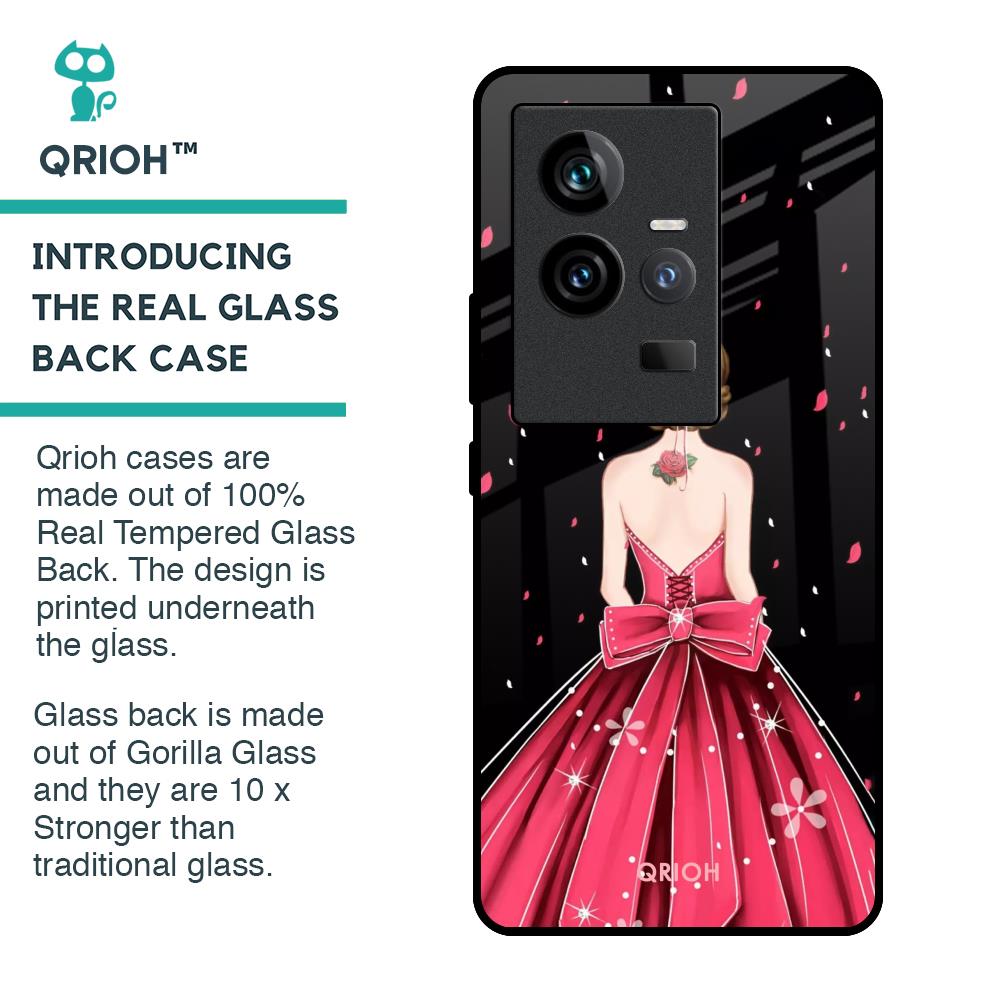 Fashion Princess Glass Case for iQOO 11
