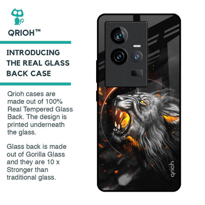 Aggressive Lion Glass Case for iQOO 11
