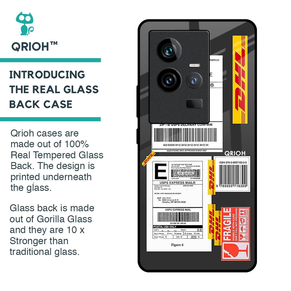 Cool Barcode Label Glass Case For iQOO 11