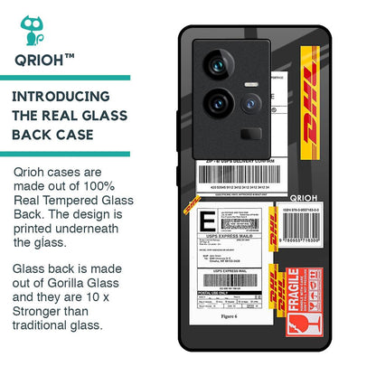 Cool Barcode Label Glass Case For iQOO 11