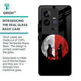 Anime Red Moon Glass Case for iQOO 11