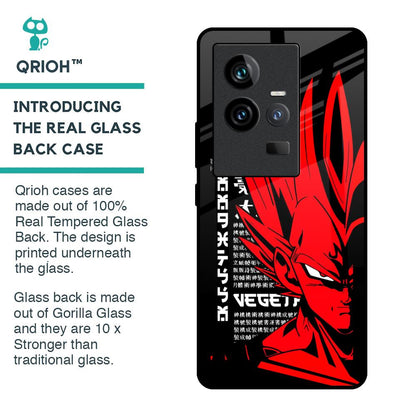 Red Vegeta Glass Case for iQOO 11