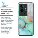 Green Marble Glass Case for iQOO 11
