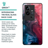 Blue & Red Smoke Glass Case for iQOO 11