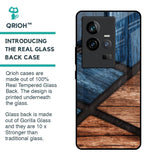 Wooden Tiles Glass Case for iQOO 11