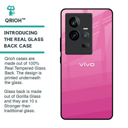 Pink Ribbon Caddy Glass Case for iQOO 11