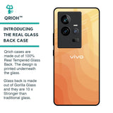 Orange Curve Pattern Glass Case for iQOO 11