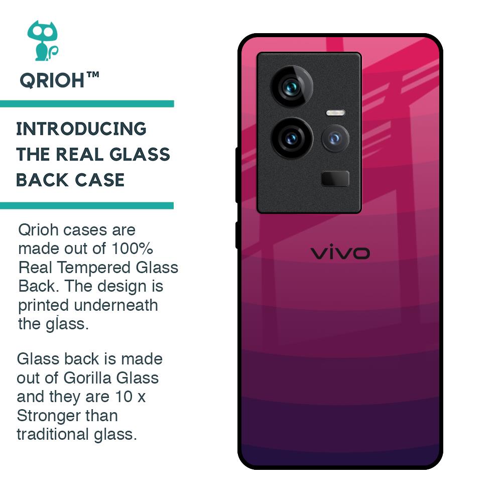 Wavy Pink Pattern Glass Case for iQOO 11