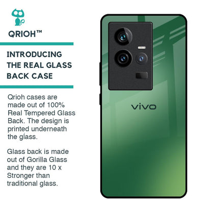 Green Grunge Texture Glass Case for iQOO 11