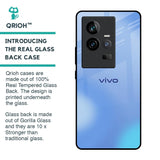 Vibrant Blue Texture Glass Case for iQOO 11