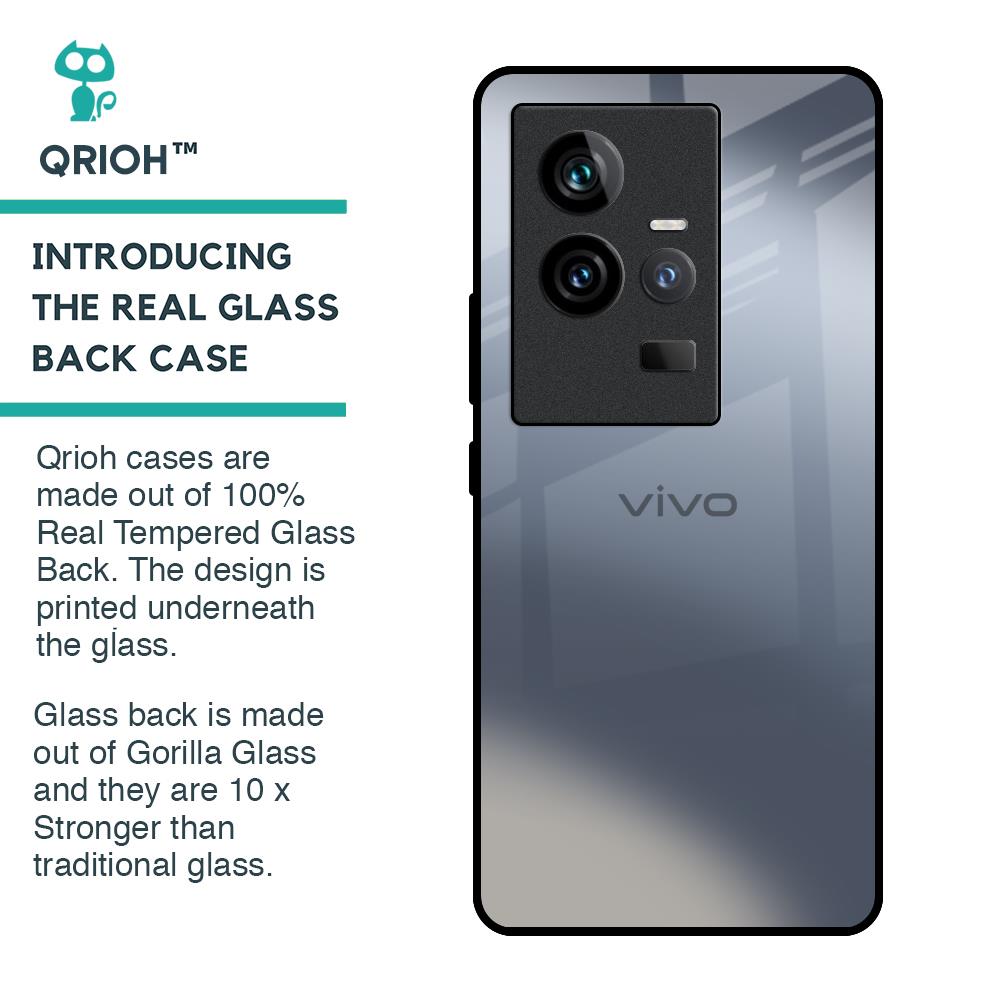Space Grey Gradient Glass Case for iQOO 11