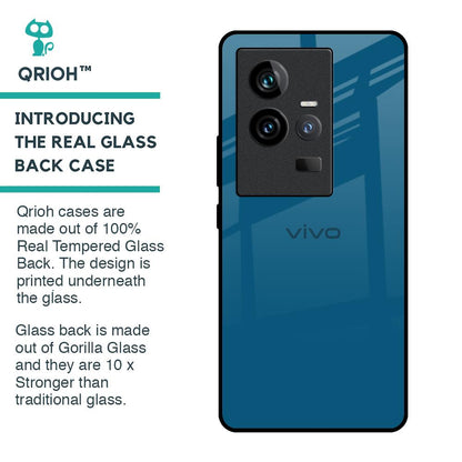 Cobalt Blue Glass Case for iQOO 11