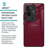 Classic Burgundy Glass Case for iQOO 11