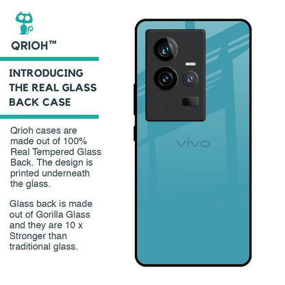 Oceanic Turquiose Glass Case for iQOO 11