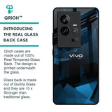 Polygonal Blue Box Glass Case For iQOO 11