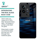 Blue Rough Abstract Glass Case for iQOO 11
