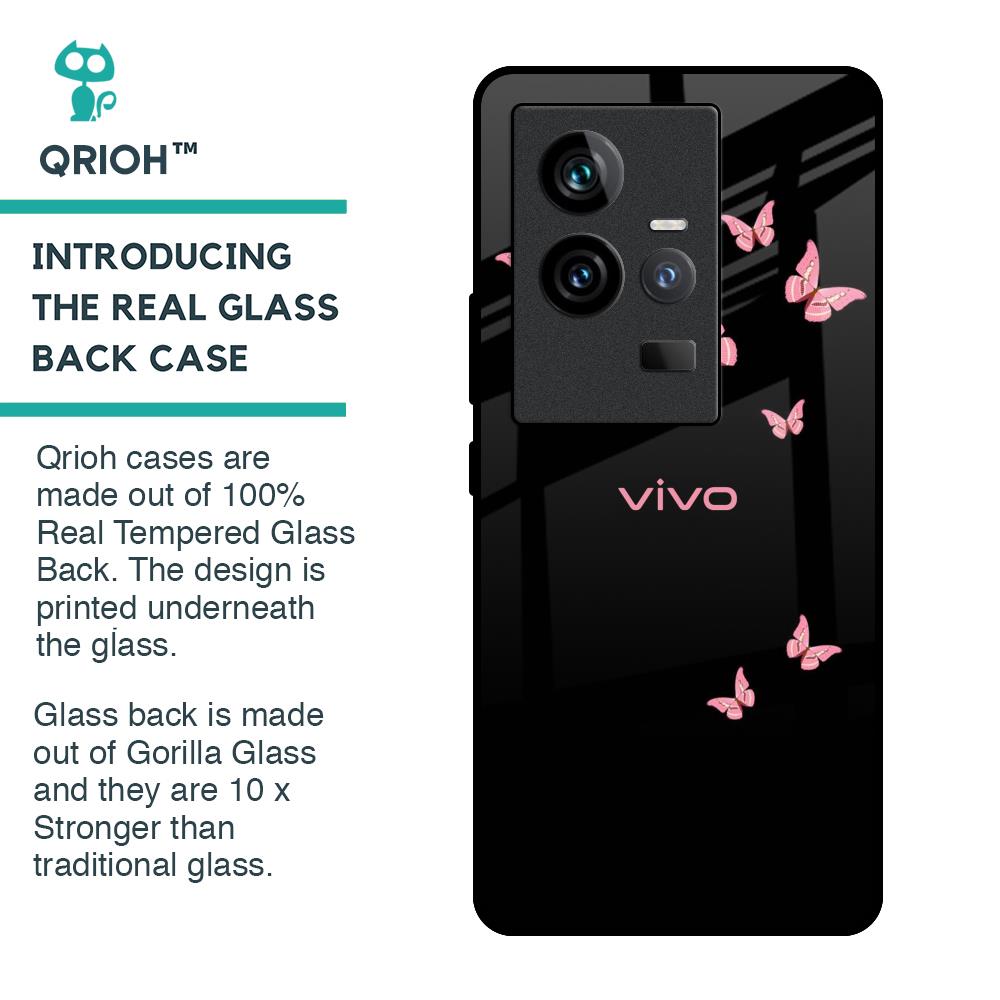 Fly Butterfly Glass Case for iQOO 11