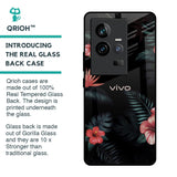 Tropical Art Flower Glass Case for iQOO 11