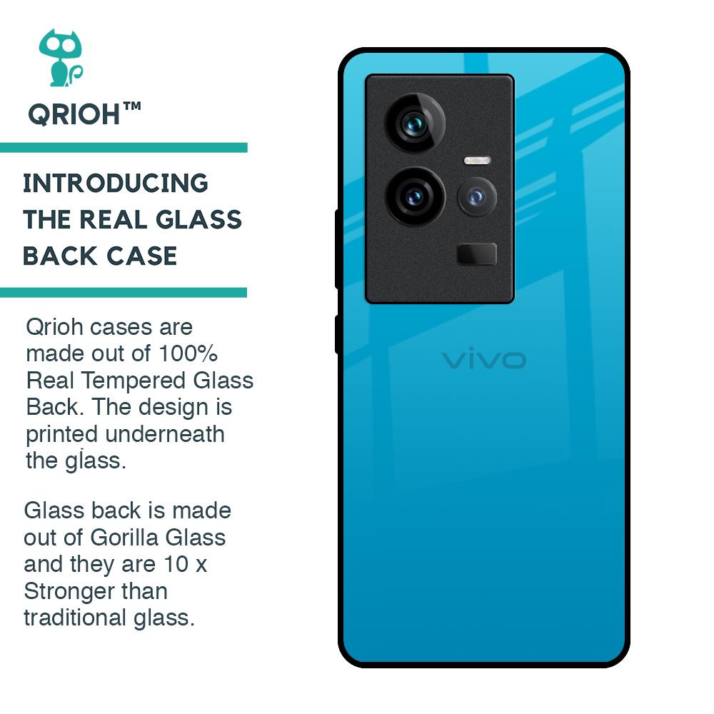 Blue Aqua Glass Case for iQOO 11