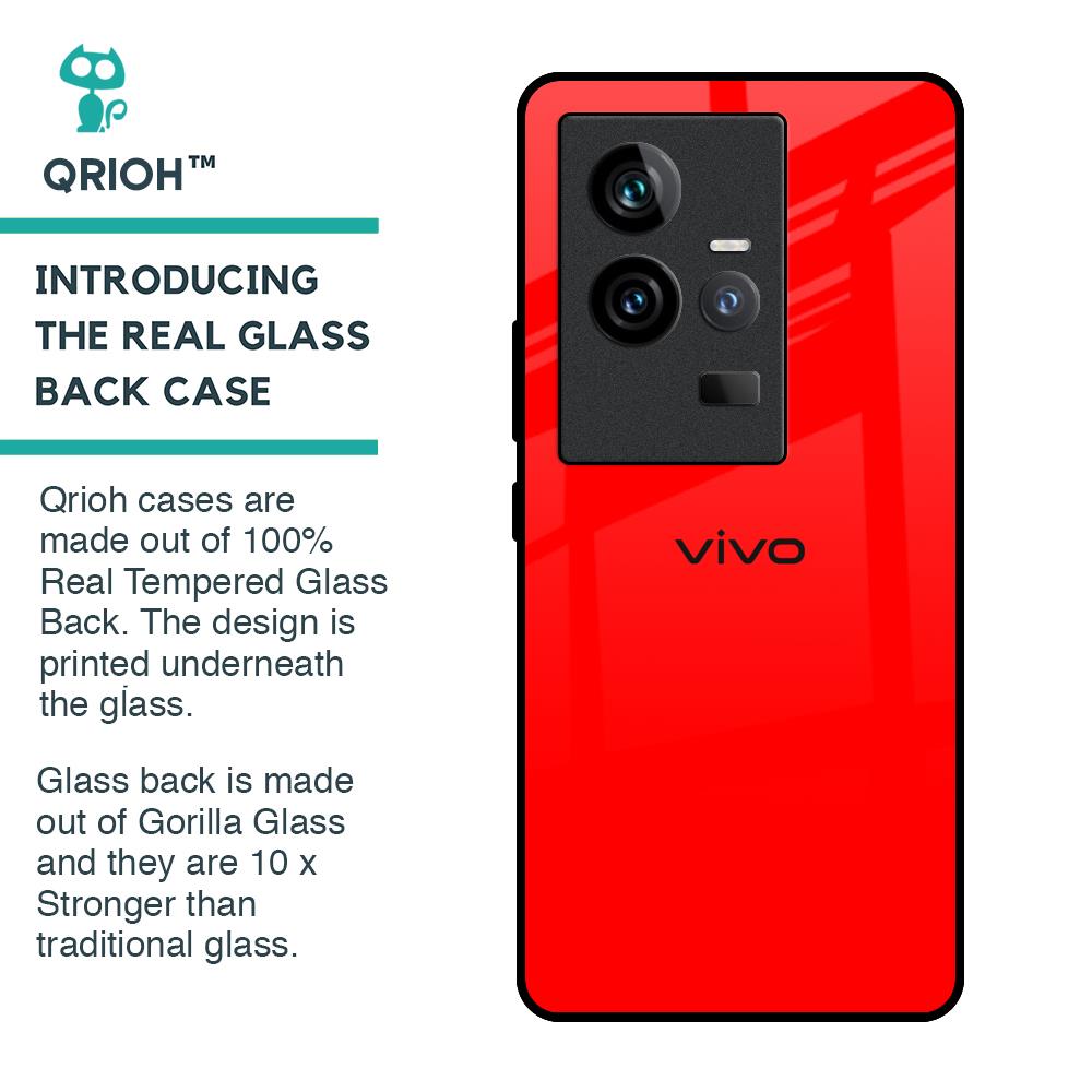 Blood Red Glass Case for iQOO 11