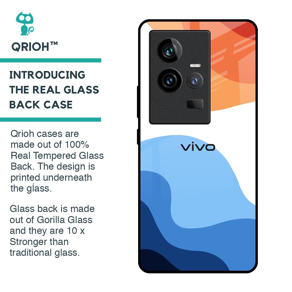 Wavy Color Pattern Glass Case for iQOO 11