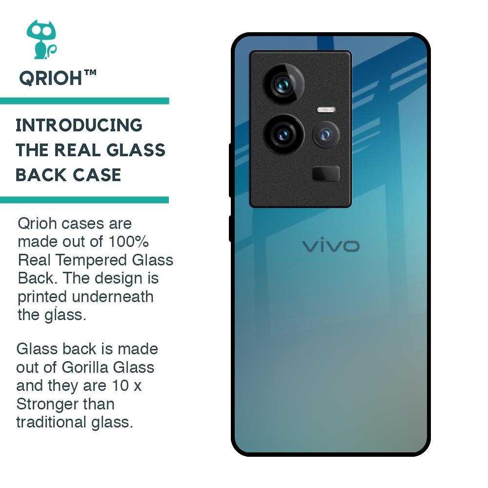Sea Theme Gradient Glass Case for iQOO 11