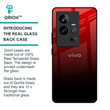 Maroon Faded Glass Case for iQOO 11