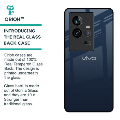 Overshadow Blue Glass Case For iQOO 11