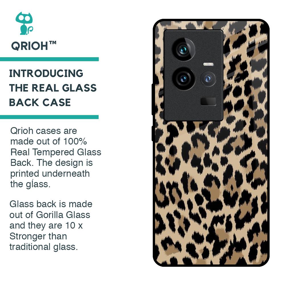 Leopard Seamless Glass Case For iQOO 11