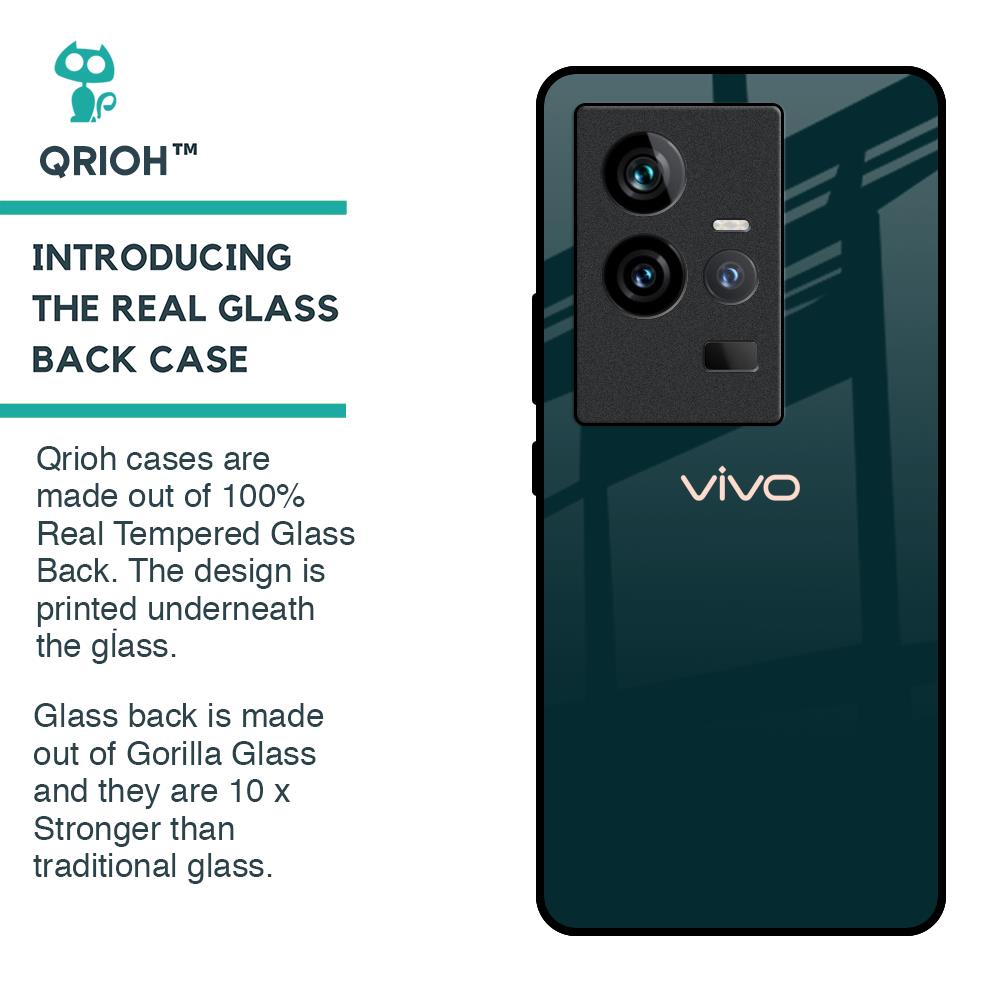 Hunter Green Glass Case For iQOO 11
