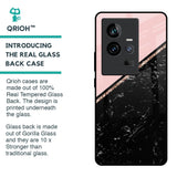 Marble Texture Pink Glass Case For iQOO 11