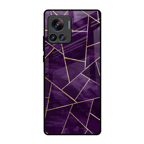 Geometric Purple Motorola Edge 30 Ultra Glass Back Cover Online