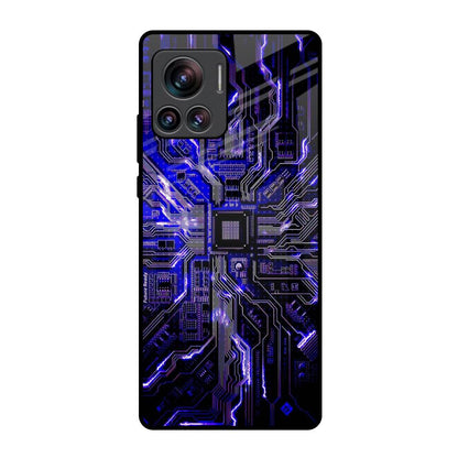 Techno Color Pattern Motorola Edge 30 Ultra Glass Back Cover Online