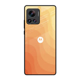 Orange Curve Pattern Motorola Edge 30 Ultra Glass Back Cover Online