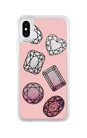 Rare Gems Pink Snow Globe iPhone Glitter Cases & Covers Online 