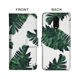Green Leaf Texture Flip Case for OnePlus