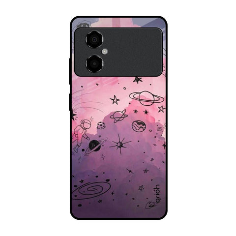 Space Doodles Poco M4 5G Glass Back Cover Online